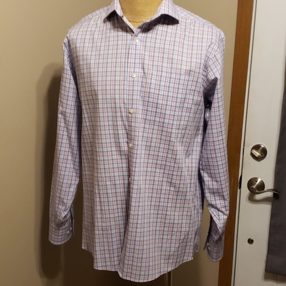 Tommy hilfiger purple plaid long sleeve shirt - Picture 2 of 6